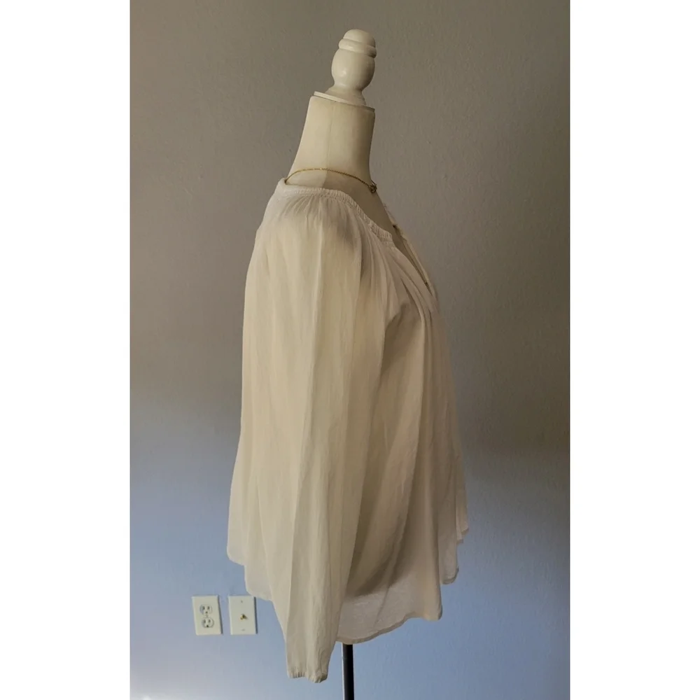 MIKOH // white low plunge relaxed fit resort style top - Picture 12 of 14